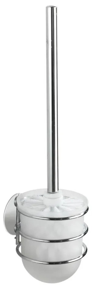 WENKO 18768100-WC WC súprava TURBO-LOC okrúhla, oceľná, 10x37,5 cm, lesklý chróm/biela