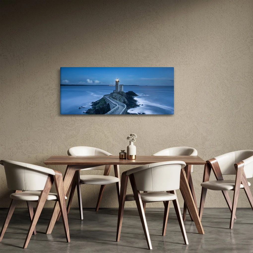 Obraz majáka a more (120x50 cm)