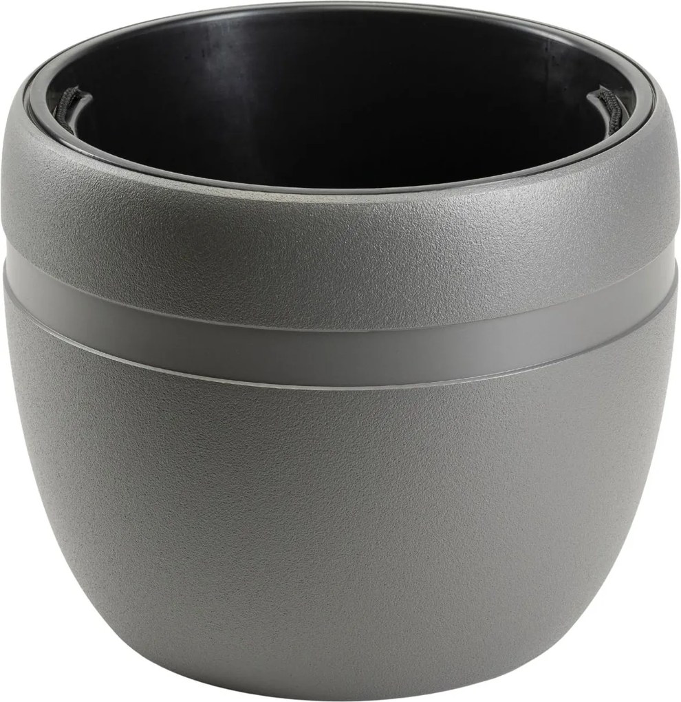 PLASTOVÝ KVETINÁČ LUNA CLASSIC 45,5X38 CM ANTRACITOVÁ