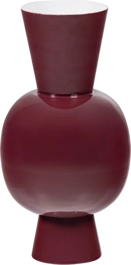 Vínovočervená kovová váza (výška 38 cm) Auri – WOOOD