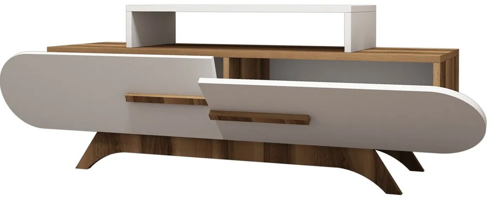 TV stolík Rose Walnut White