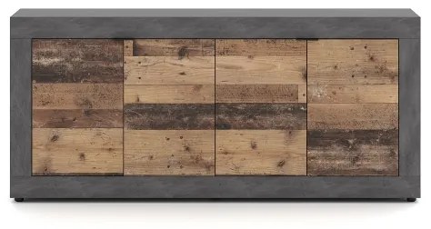 Komoda RUNEA tmavohnedá/antracit