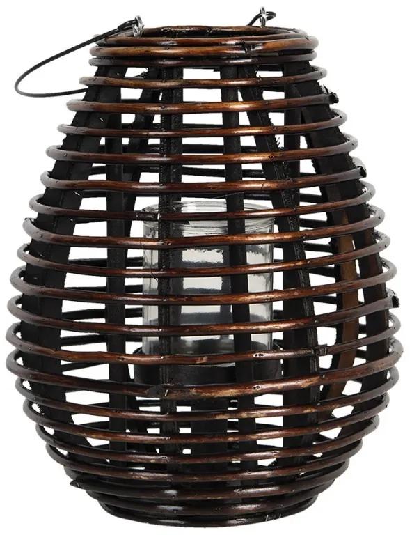 Prírodné závesná lampáš Eudo - Ø 29 * 35 cm