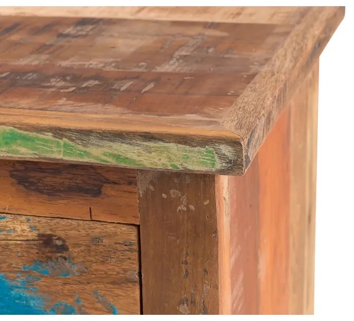 furniture-nabytek.cz - Masívna komoda Wakefield z recyklovaného dreva, lakovaná, viacfarebná – 85×42×90 cm