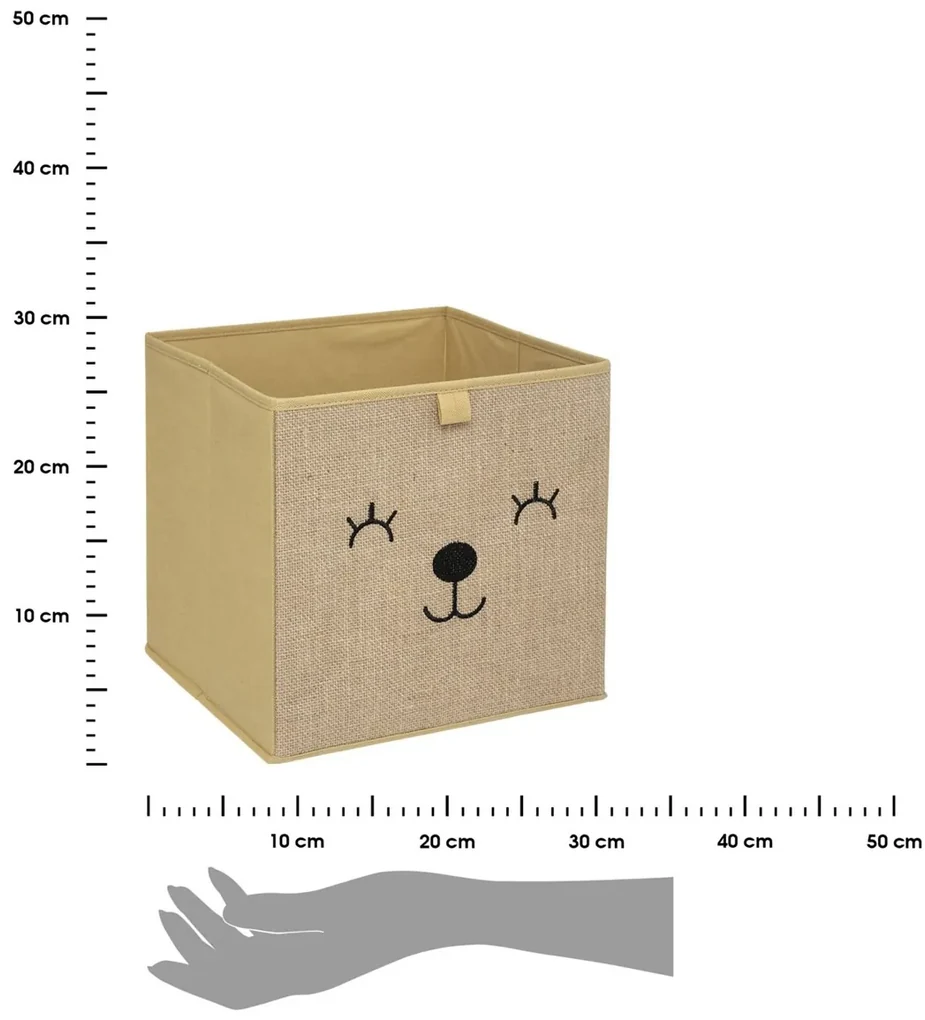 Úložný box Animal, 29x29x29 cm, hnedá