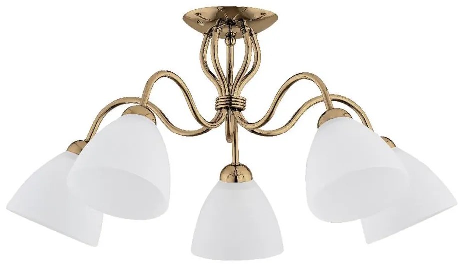 Prisadený luster ARIEL 5xE27/15W/230V zlatá