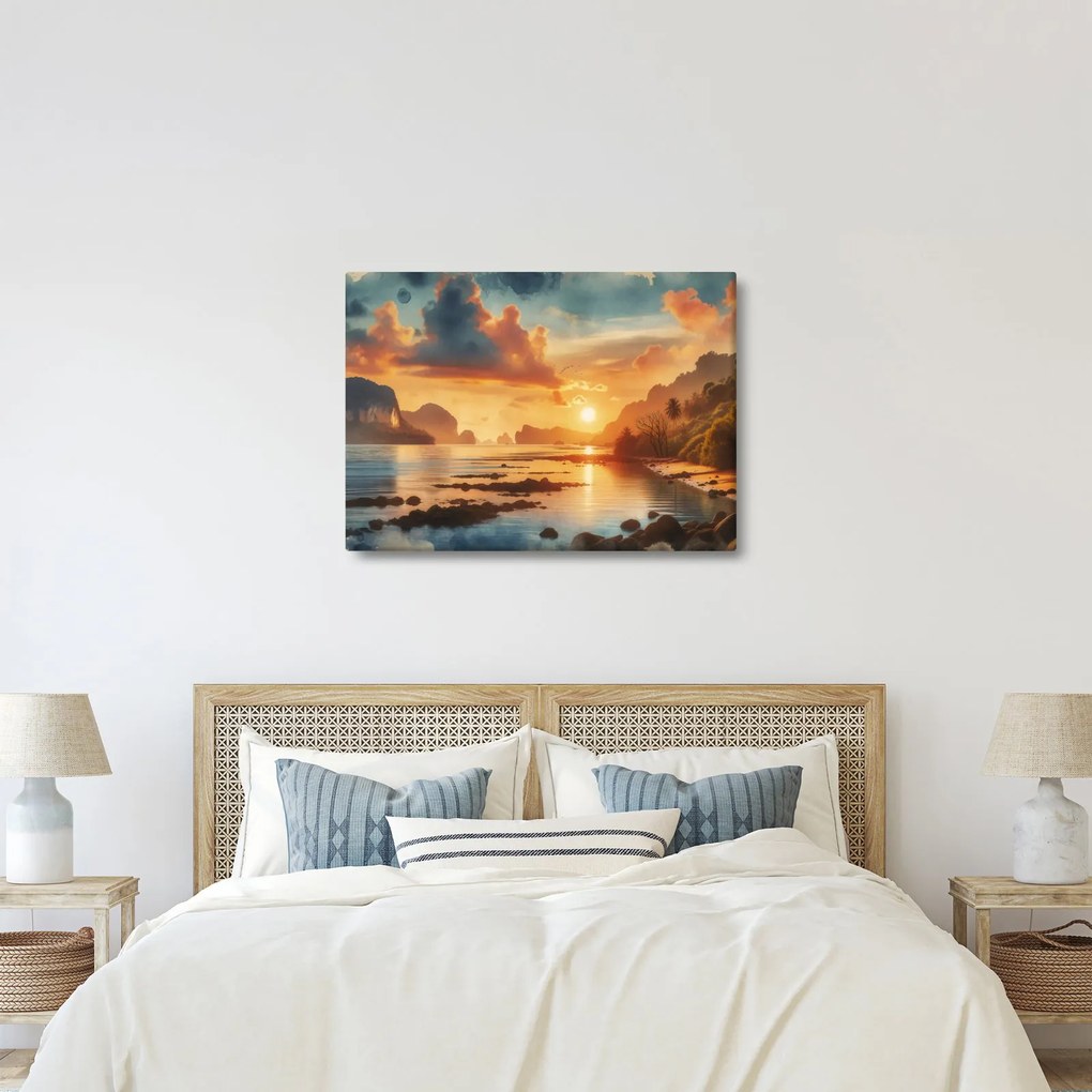 Obraz - Pohľad z pláže (70x50 cm)