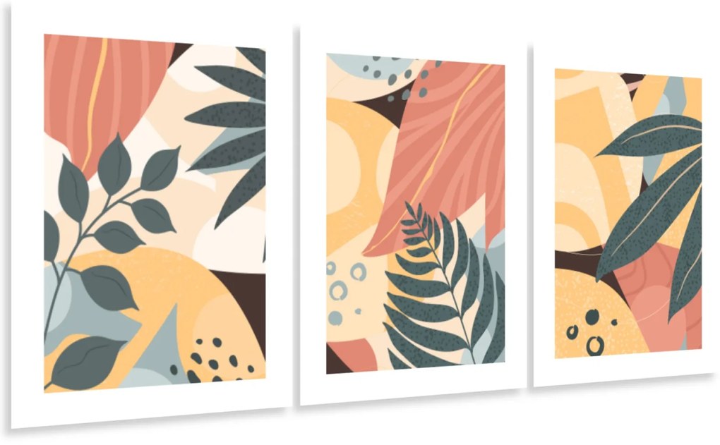Gario Sada plagátov 4 ročné obdobia - 3 dielna Farba rámu: Bez rámu, Rozmery: 99 x 45 cm