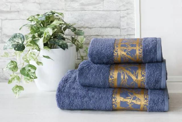 XPOSE ® Bambusový ručník MANILA - šedomodrá 50x90 cm