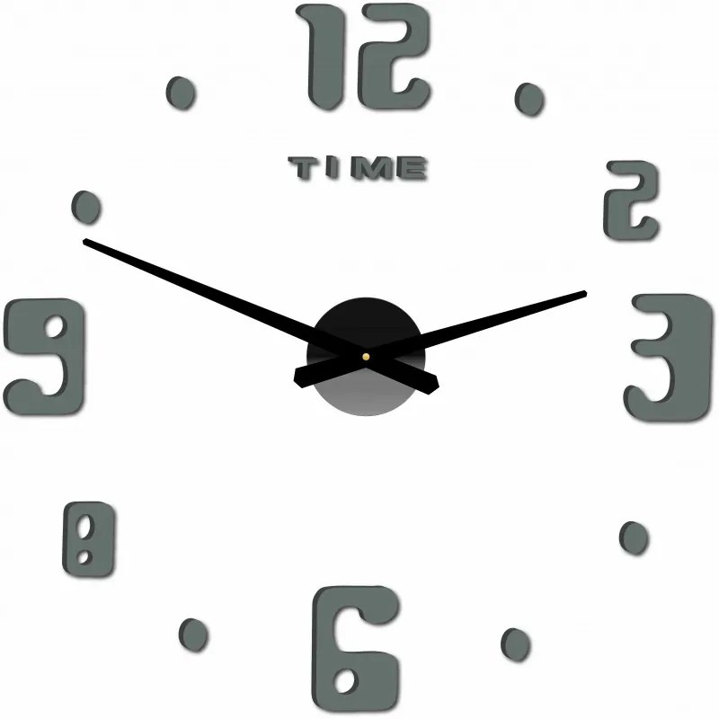 Moderné nalepovacie nástenné hodiny | 3D hodiny 12S009 HEU-