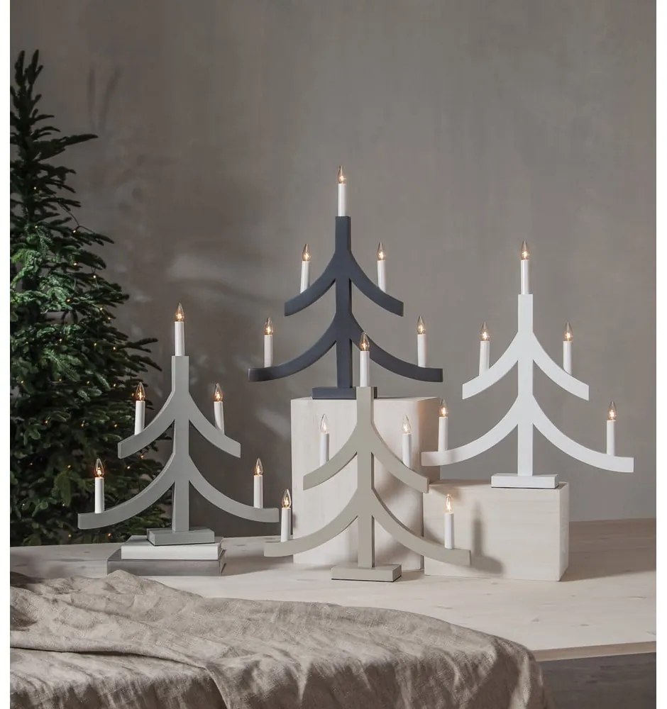 Tmavosivá vianočná svetelná dekorácia Pagod – Star Trading