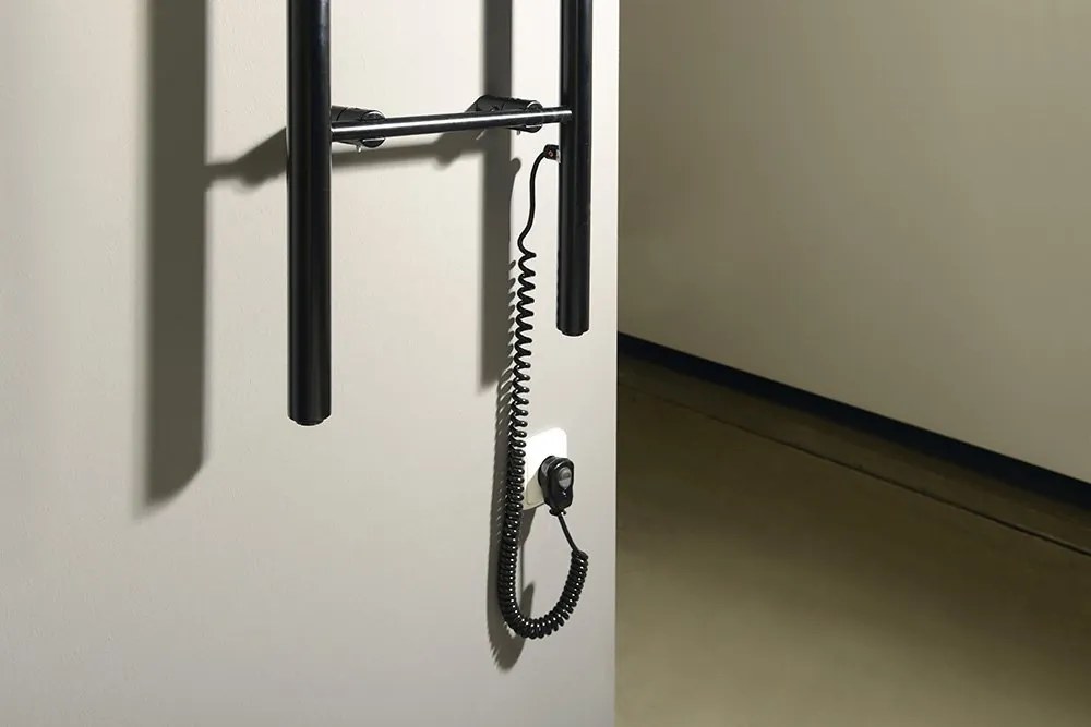 Sapho Sapho, KARBO Elektrický sušiak uterákov, okrúhly, 400x1120 mm, 87 W, čierna, KB904