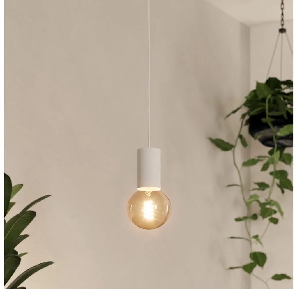 Eglo 900798 - Luster na lanku POZUETA 1xE27/40W/230V biela