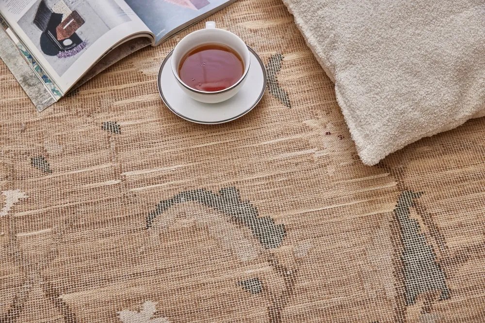 Diamond Carpets India, Ručne viazaný kusový koberec Flora DESP P48 Brown Mix, 200x290, hnedá, chodba / predsieň