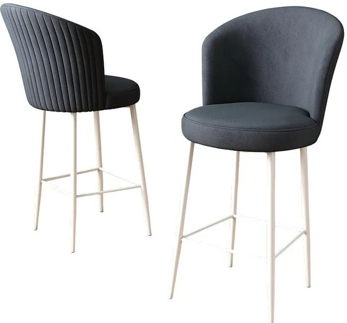 Sada barových stoličiek Fora Anthracite and White,2 ks, 2 ks