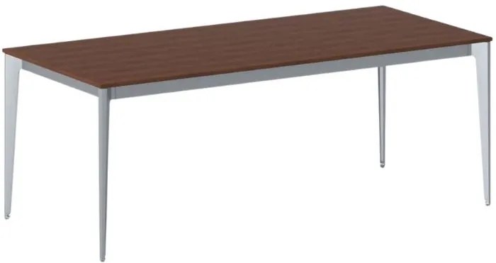 Kancelársky stôl PRIMO ACTION, sivostrieborná podnož, 2000 x 900 mm, čerešňa