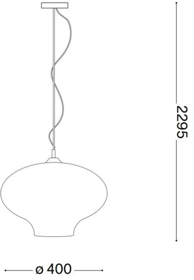 Ideal Lux - Luster na lanku BISTRO 1xE27/60W/230V pr. 40 cm číra