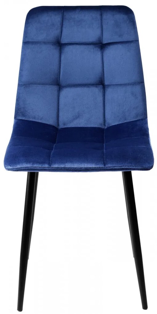 Čalúnená stolička DENVER zamat modrá