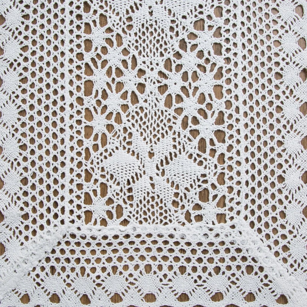 EUROFIRANY AŽÚROVÝ BEHÚŇ NA STÔL MEGGY 32X180 CM BIELY