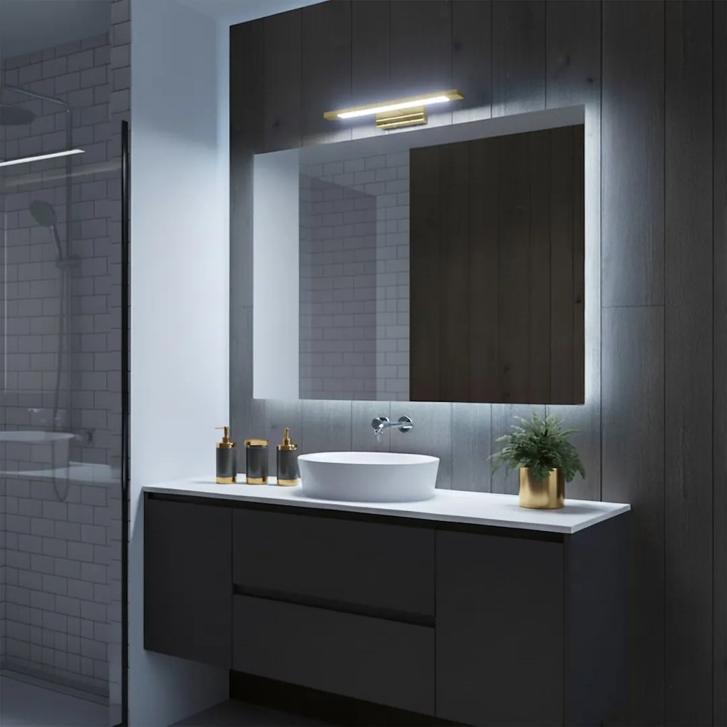 Nástenné LED svietidlo Klimt, 1x LED 8w, 3000-6000k, (40 cm), g