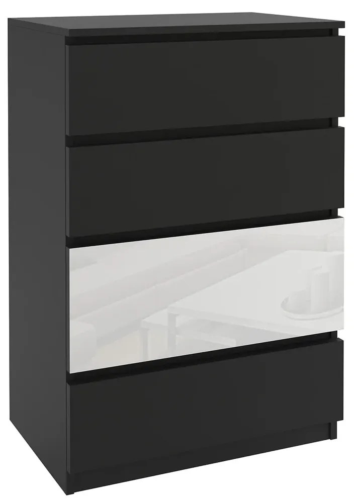 Komoda 60 Belini čierny SI KOM1/1/B/B/W/0