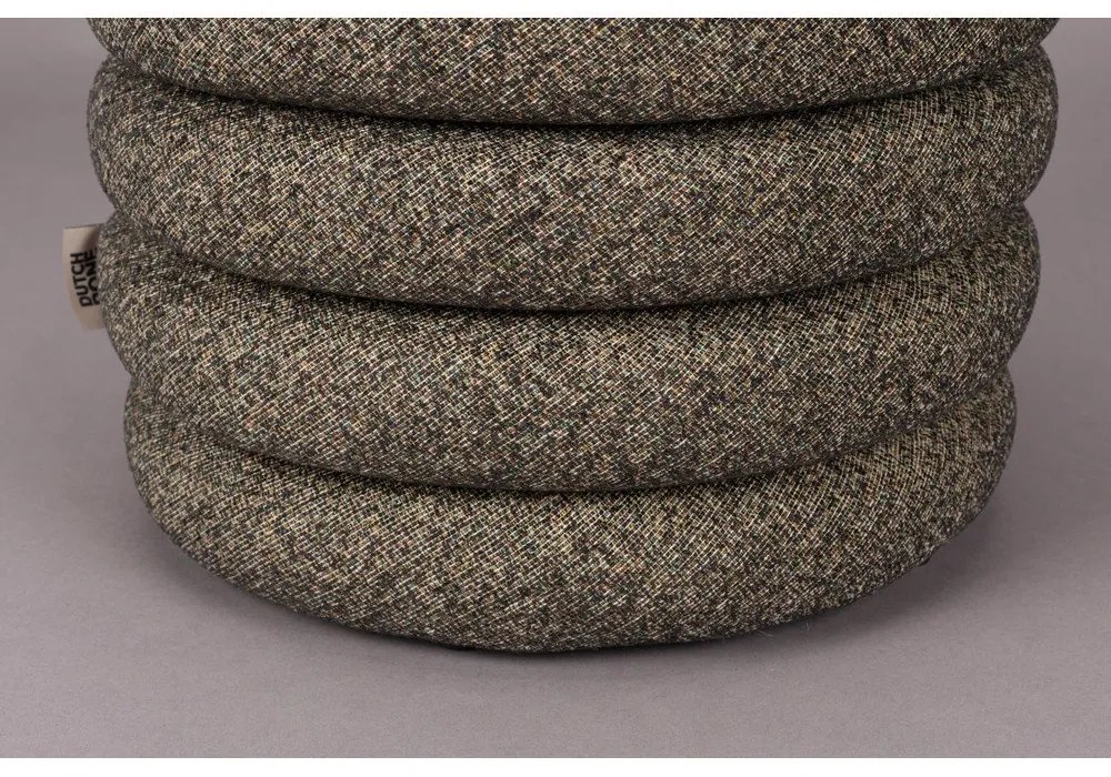 Hnedý taburet z textílie buklé Fern – Dutchbone