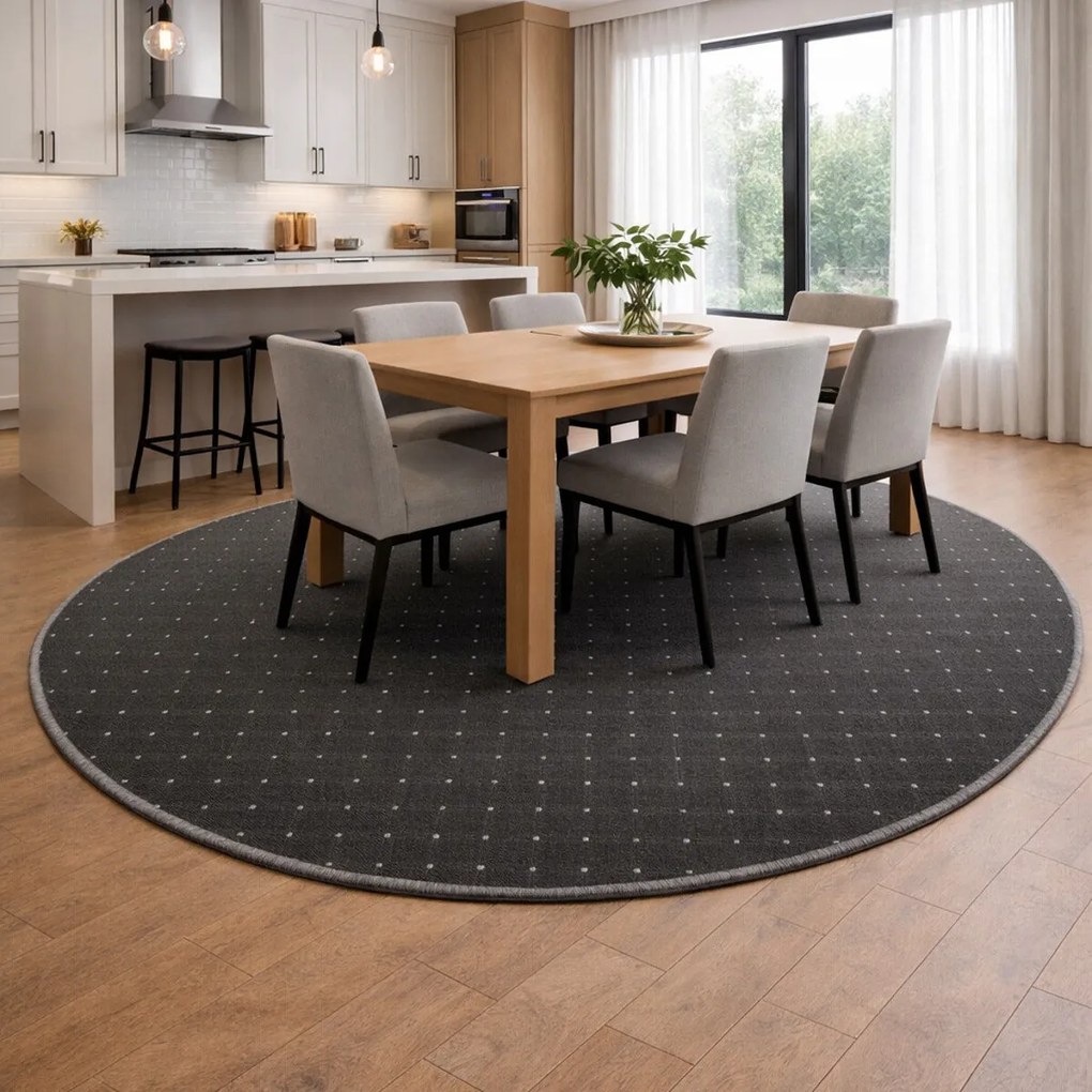 Condor Carpets 80x80 (průměr) kruh cm Kusový koberec Udinese hnedý kruh, hnedá, chodba / predsieň