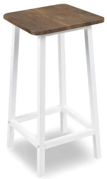 Barová stolička KENT starý dub / biele nohy