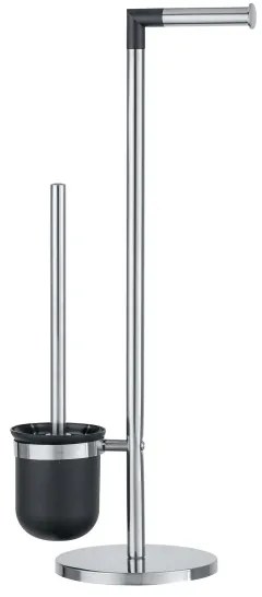 WENKO 21836800 - WC kefa PARUS 25,5x57 cm nerezová/strieborná/čierna