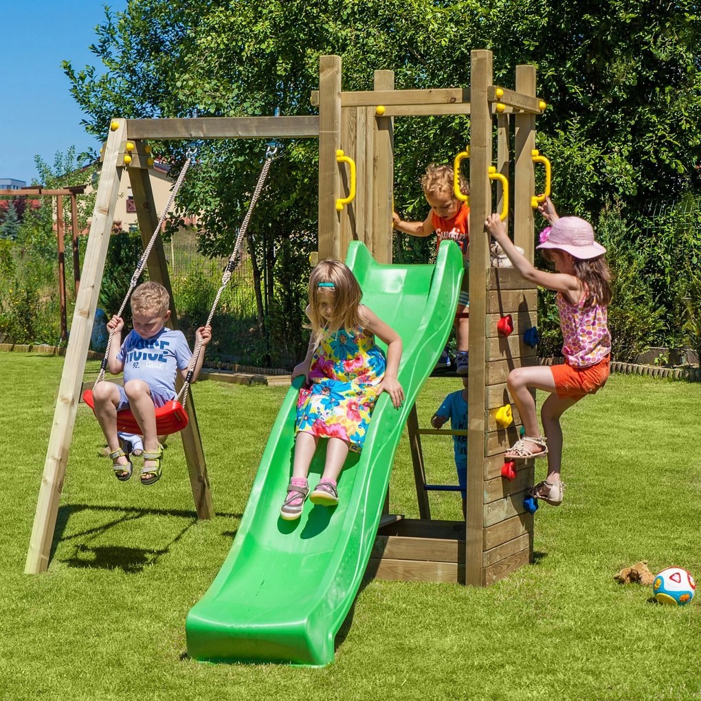 Marimex | Detské ihrisko Marimex Play Basic 004 + zelená šmykľavka | 11640190