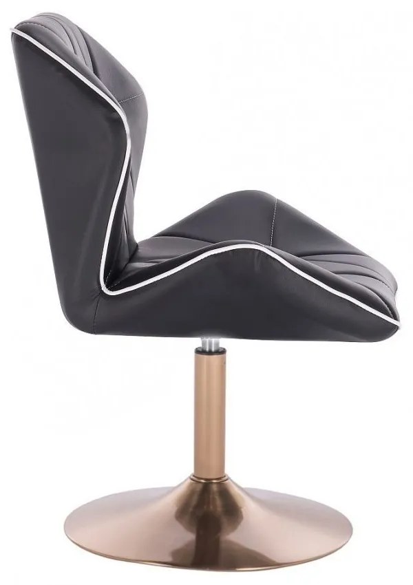 LuxuryForm DESIGN Stolička MILANO MAX na zlatom tanieri - čierna
