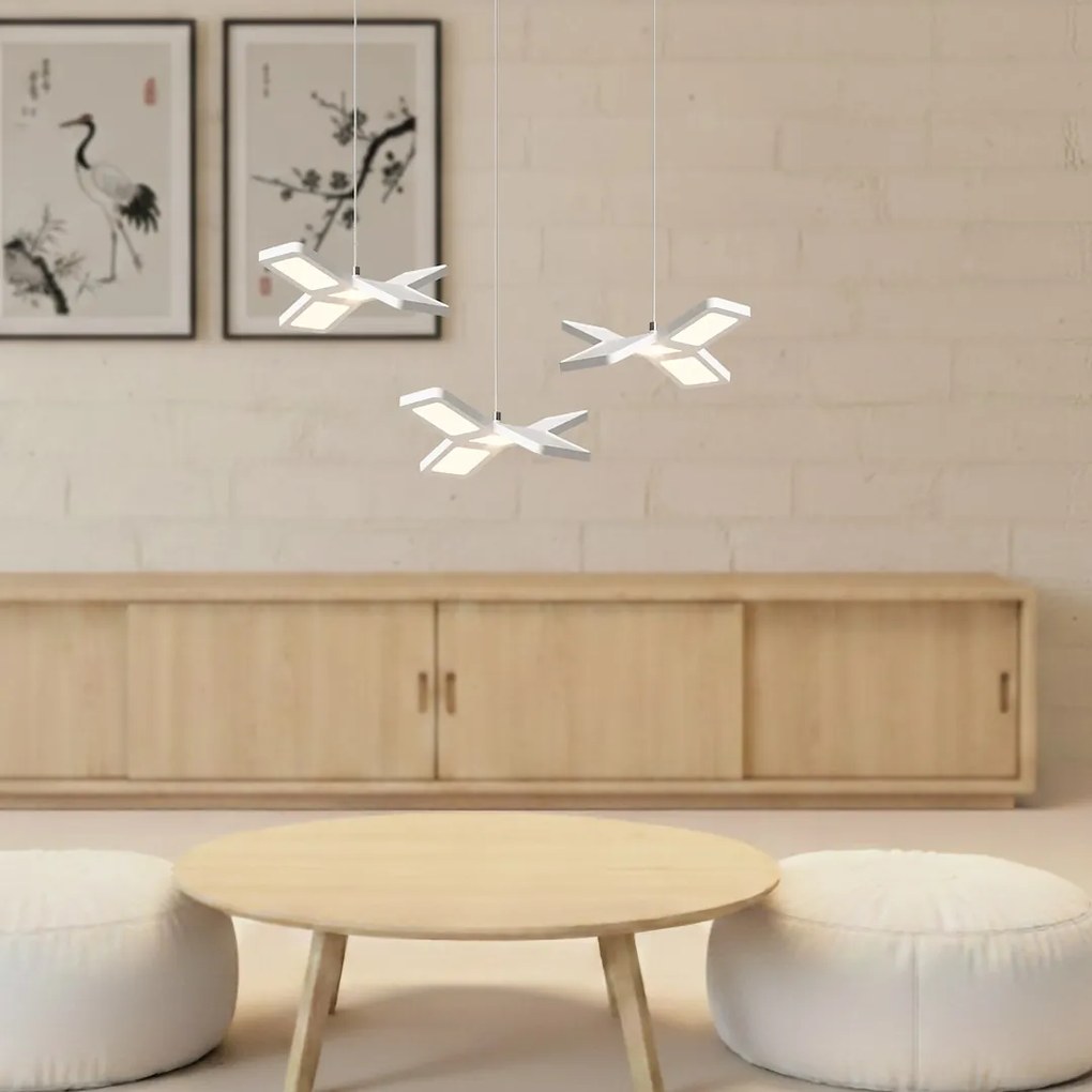 Závesné LED svietidlo Pixels, 3x LED 75w, 4000k, w