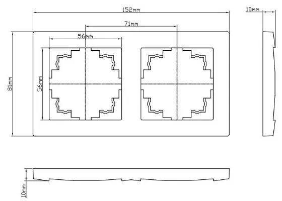 Elhard Dvojitý rámček Vera, matný, biely VZ3102W