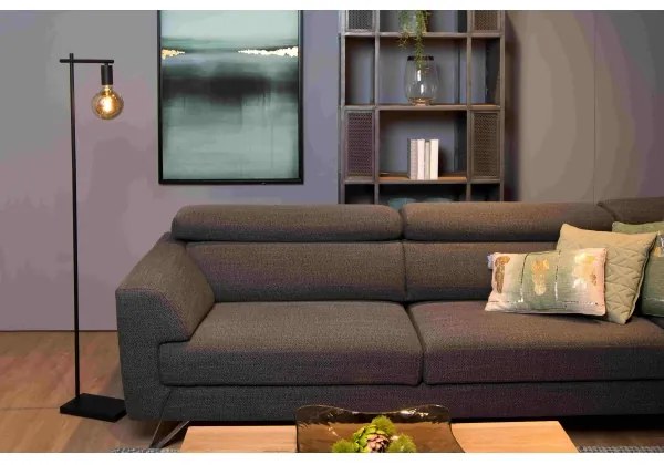 Lucide 21721/01/30 - Stojacia lampa LEANNE 1xE27/40W/230V čierna