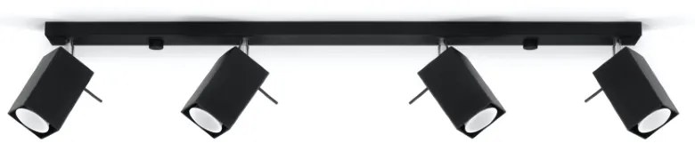 Bodové svietidlo Merida, 4x čierne kovové tienidlo, (možnosť polohovania)