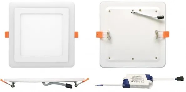 Ecolite DUO-S12W - LED Podhľadové svietidlo DUO LED/12W/230V + LED/4W