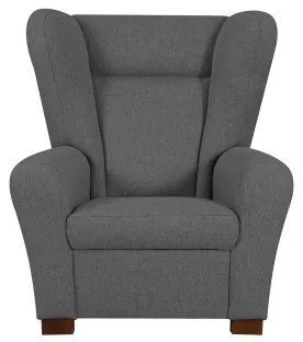 Kreslo ušiak VIVA tmavosivé