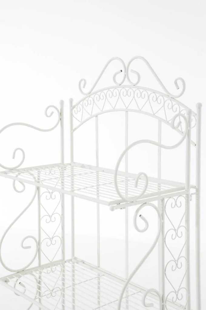 Kovová polica regál Anja - Biela