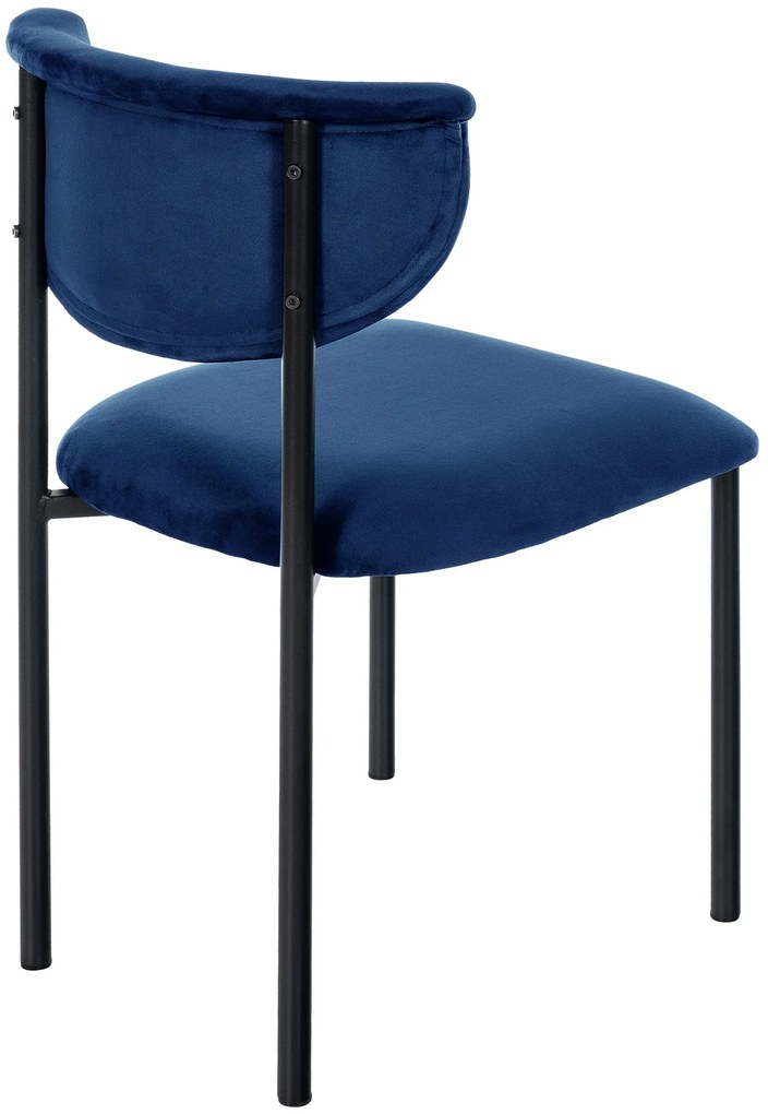 Stolička pre návštevy Gambell zamat - tmavomodré