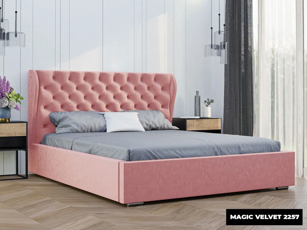 PROXIMA.store - Luxusná čalúnená posteľ LUNA ROZMER: 180 x 200 cm, TYP ROŠTU: KOVOVÝ ROŠT