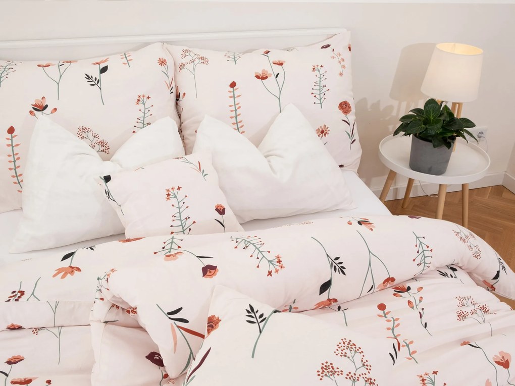 Obliečka Mako jersey 70 × 90 cm – Vlčie maky béžové