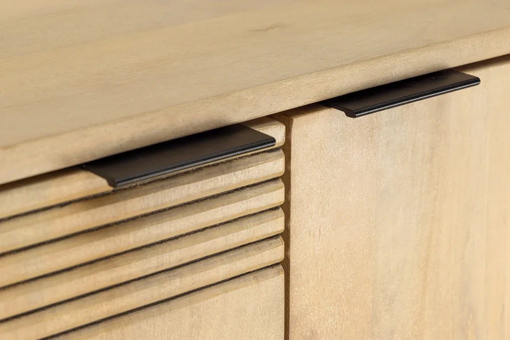 ART DECO komoda 140cm 3D mangové drevo bielo natreté