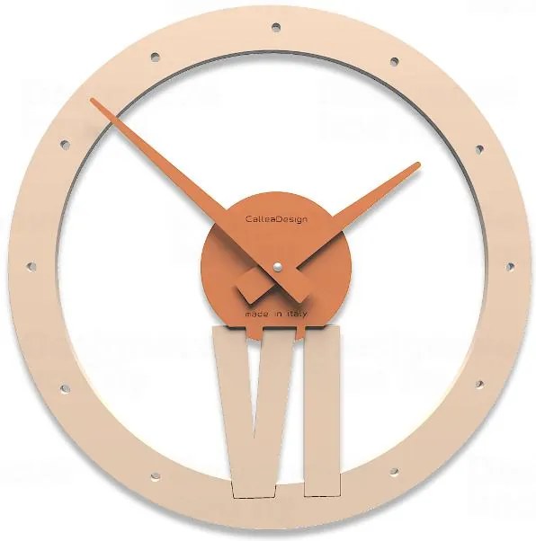 Designové hodiny 10-015 CalleaDesign Xavier 35cm bílá-1 - RAL9003