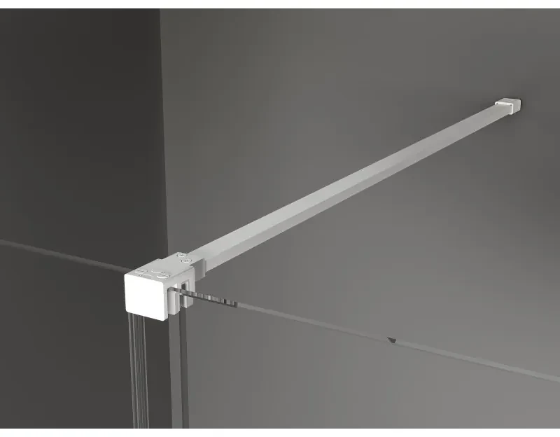 Mexen Velar, sprchový kút s posuvnými dverami 130 x 90 cm, 8mm sklo námraza, biela matná, 871-130-090-31-20
