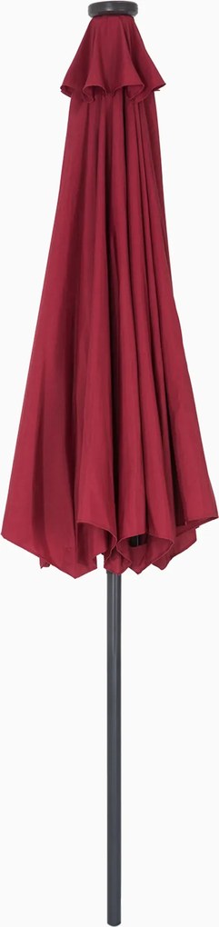 Záhradný slnečník s LED osvetlením Floridas 300 cm červený