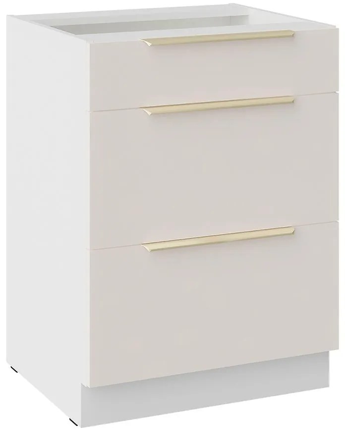 Kuchynská Skrinka Nicea 60D 3S BB pieskovo béžová