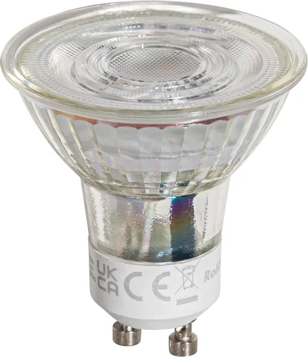 Sada 5 stmievateľných LED žiaroviek GU10 50mm čírych 4.5W 365 lm 2700K