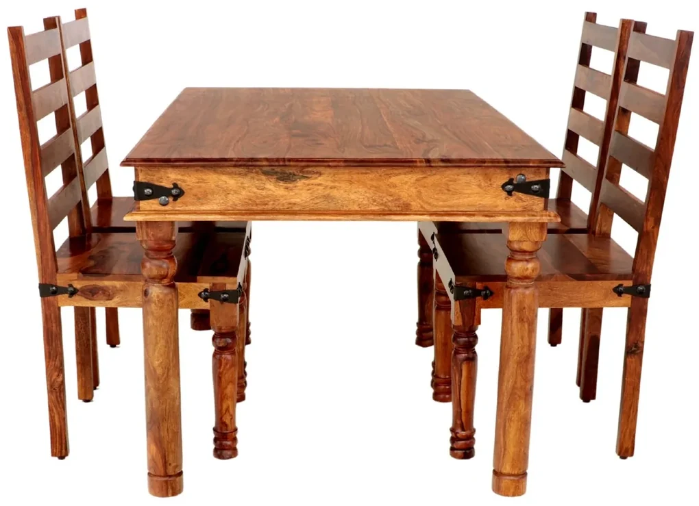 furniture-nabytek.cz - Jedálenský set pre 4 osoby Jali z indického masívu palisander