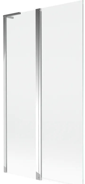 Mexen Mist L, 2-krídlová vaňová zástena 100 x 150 cm, číre sklo, chrómový profil, 8A9L-100-011-01-00