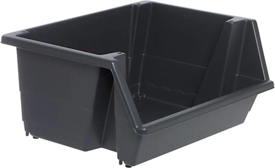 5Five® Sada 3 stohovateľných úložných boxov, STACKEO - čierna